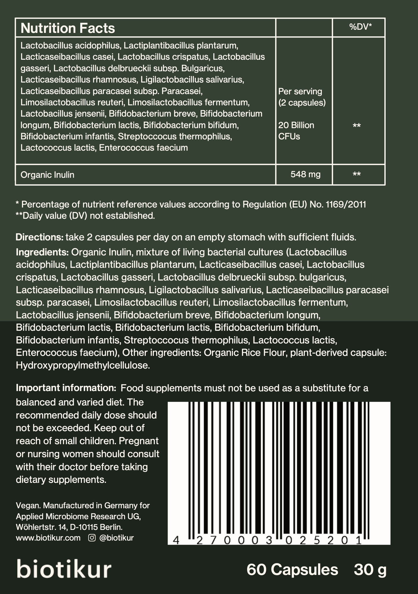 biotikur balance: all-in-one prebiotic + daily multibiotic